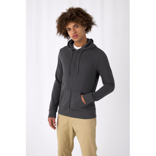 B&C | Inspire Zipped Hood_° | Moški organski pulover s kapuco - Puloverji in jopice