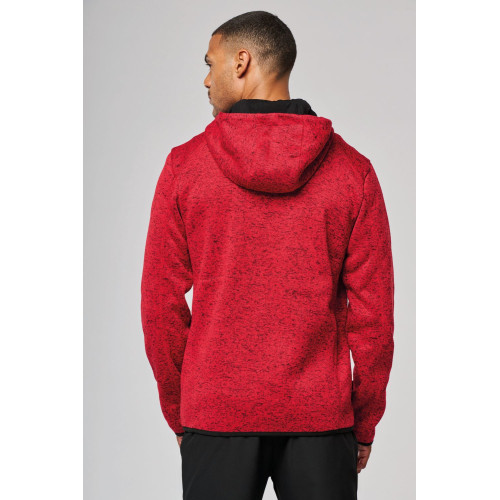 Kariban ProAct | PA365 | Mens  Melange Knitted Hooded Fleece Jacket - Sport