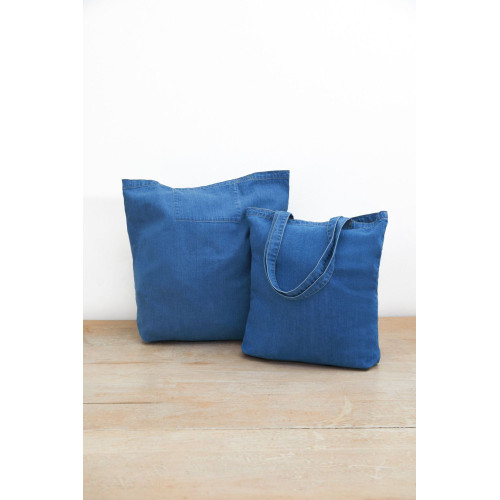 Mantis | M195 | Denim bombažna nakupovalna torba - Vrečke in torbe