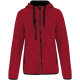 Kariban ProAct | PA366 | Ladies Melange  Knitted Hooded Fleece Jacket - Sport