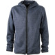 James & Nicholson | JN 589 | Mens Knitted Fleece Hooded Jacket - Fleece