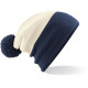 Beechfield | B451 | 2-color beanie with pompom - Beanies