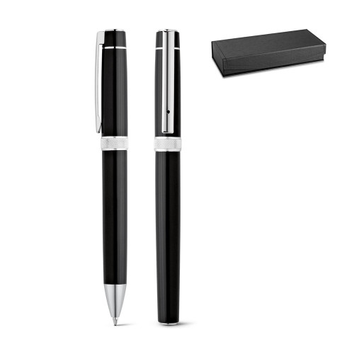 91816 DOURO. Roller pen and ball pen set in metal - Writing sets