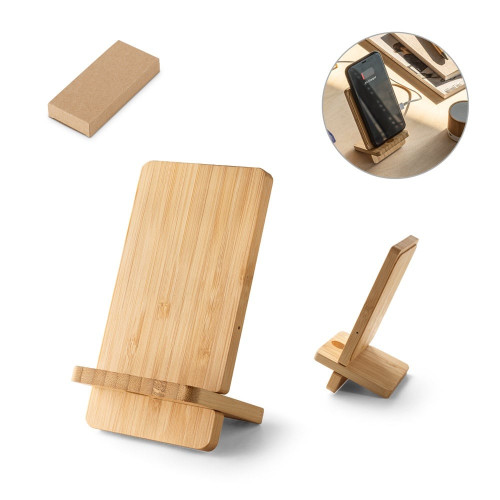 97132 LANGE. Bamboo wireless charger - Powerbanks and chargers