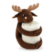 99063 MOOSE. Blanket with plush toy - Xmas - Christmas promo gifts