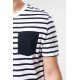 G-KA378 | STRIPED SHORT SLEEVE SAILOR T-SHIRT WITH POCKET - T-shirts