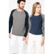 G-KA491 | MENS TWO-TONE ORGANIC CREW NECK RAGLAN SLEEVE SWEATSHIRT - Pullovers and sweaters