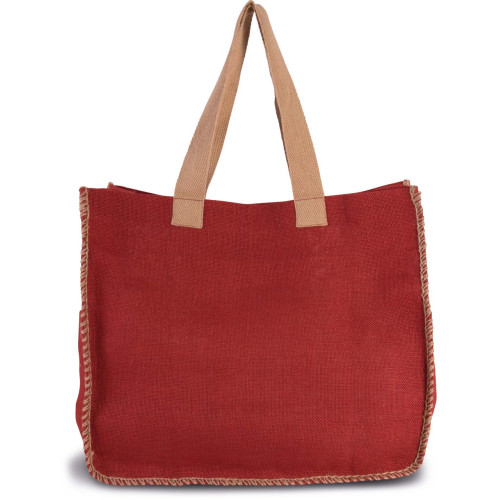G-KI0248 | JUTE BAG WITH CONTRAST STITCHING - Accessories