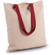 G-KI0277 | FLAT CANVAS SHOPPER WITH CONTRAST HANDLE | Bag & Accessories - Accessories