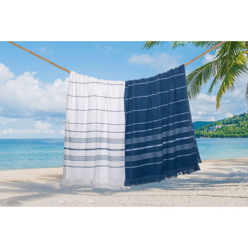 G-OL1000 | OLIMA STRIPED BEACH&SPA PESHTEMAL TOWEL | Towel - Frottier