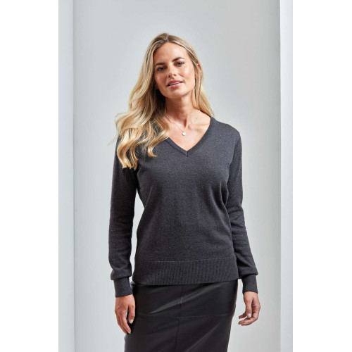 G-PR696 | WOMENS KNITTED V-NECK SWEATER | Corporate Wear -
