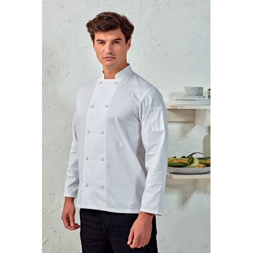 G-PR903 | CHEFS LONG SLEEVE COOLCHECKER® JACKET WITH MESH BACK PANEL | Corporate Wear -