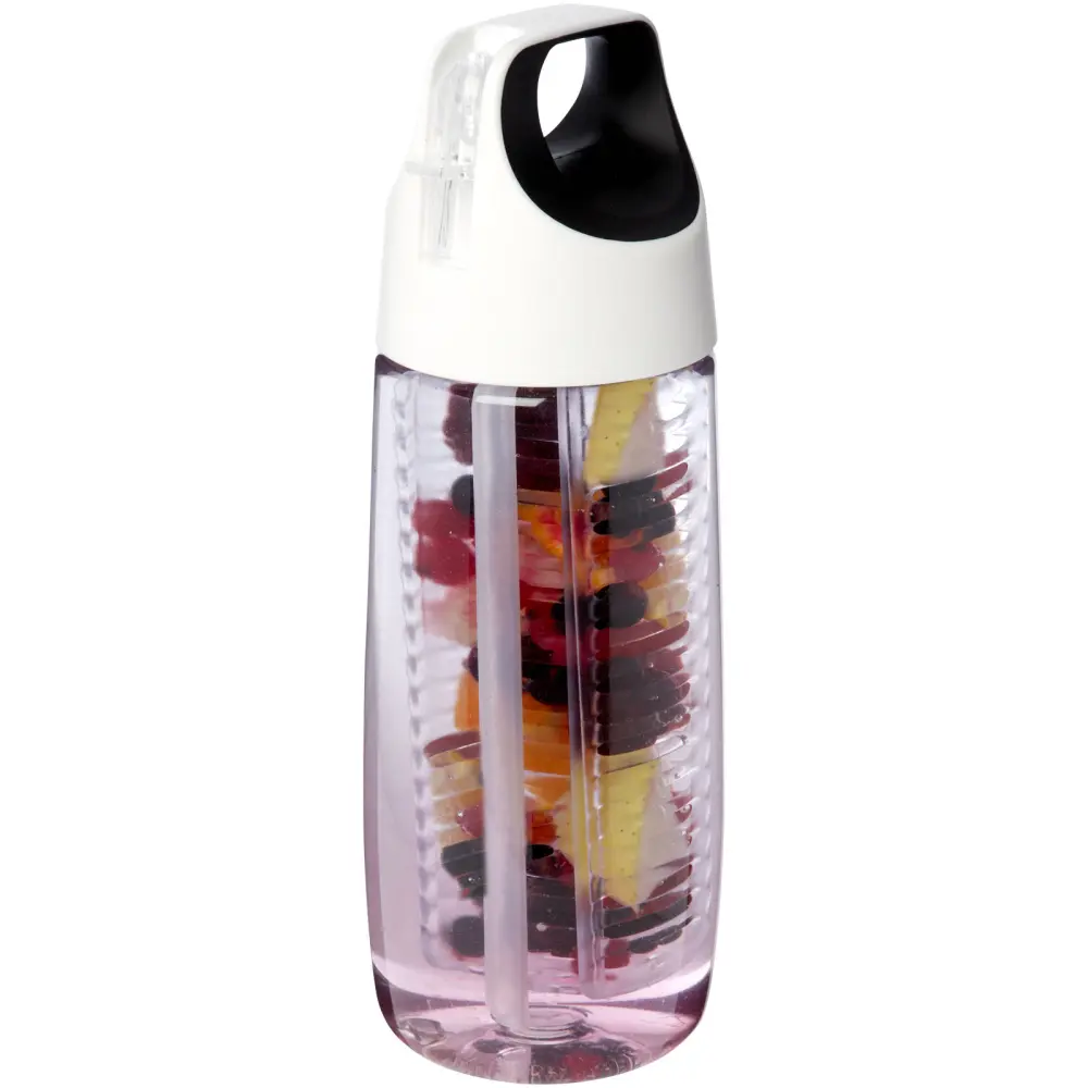100784 | HydroFruit 700 ml recycled plastic sport bottle with flip lid and infuser - Tea and Coffee sets