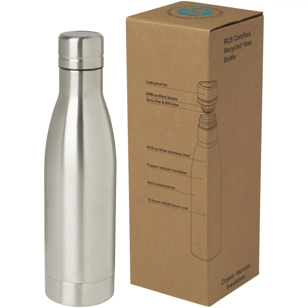 100736 | Vasa 500 ml RCS certified recycled stainless steel copper vacuum insulated bottle - Thermal bottles